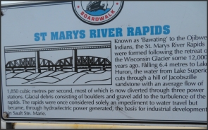 St Marys River Rapids plaque