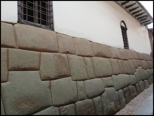 Historical street with ancient walls, Cusco